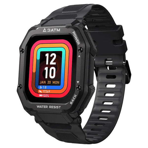 Rugged Smartwatch Men Outdoor Sports Fitness Tracker