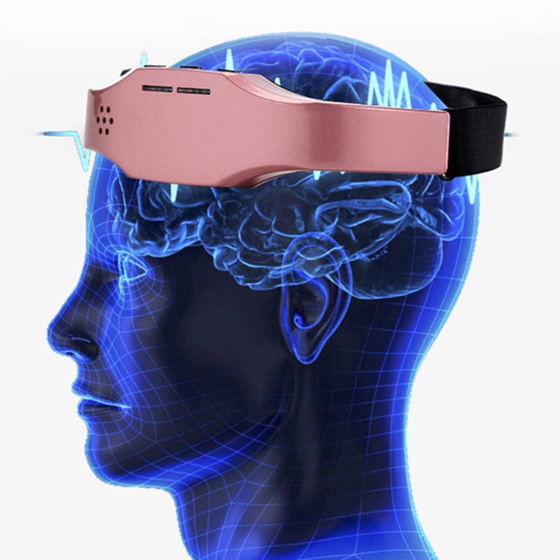 Smart EMS Sleep Aid Device Portable Insomnia Massager Black Pink