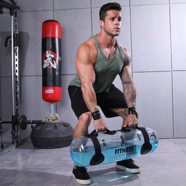 Transparent Cylindrical Water Dumbbell Weight Bearing Fitness Equipment