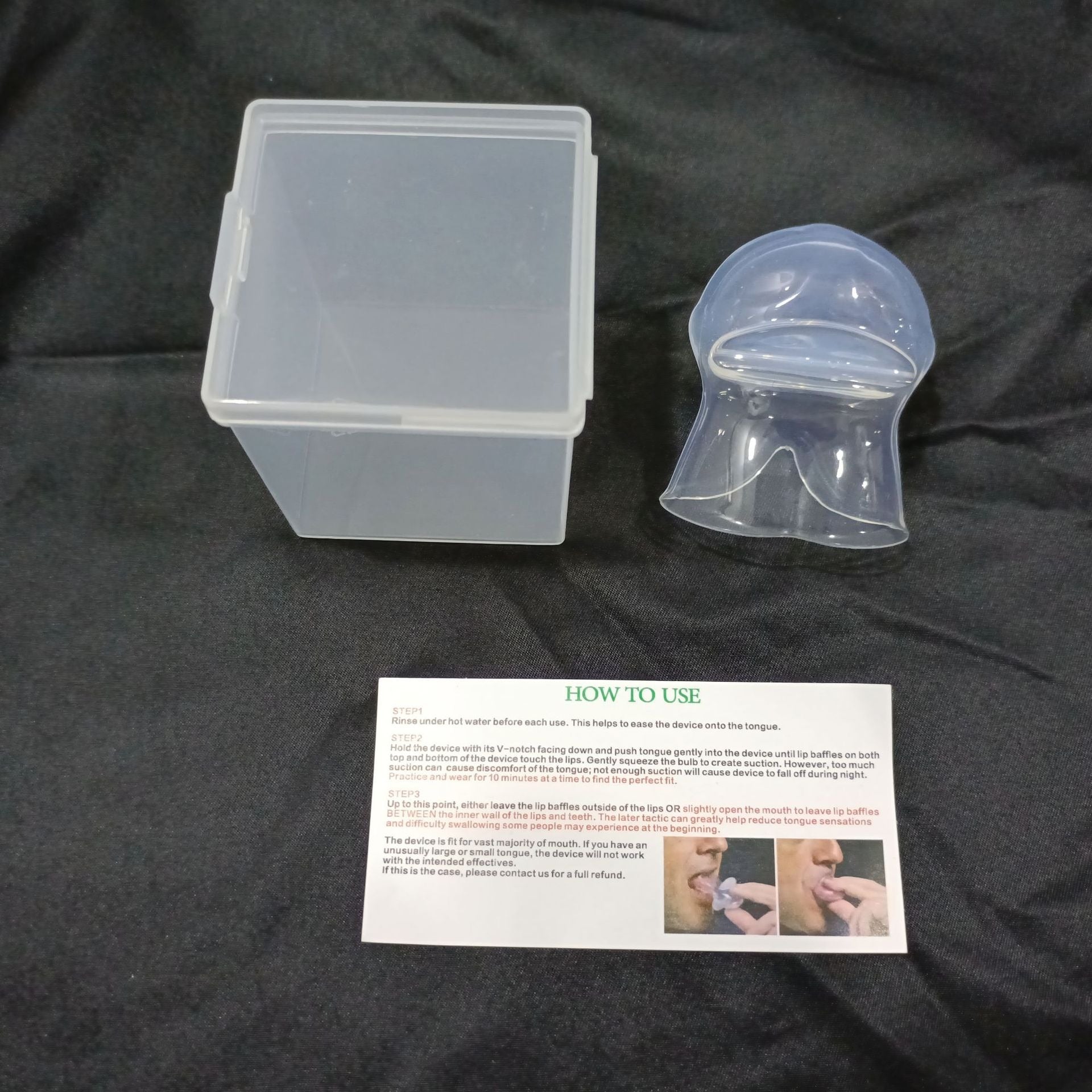 Anti-Snoring Tongue Sleeve Silicone Device Sleep Respirator Apparatus