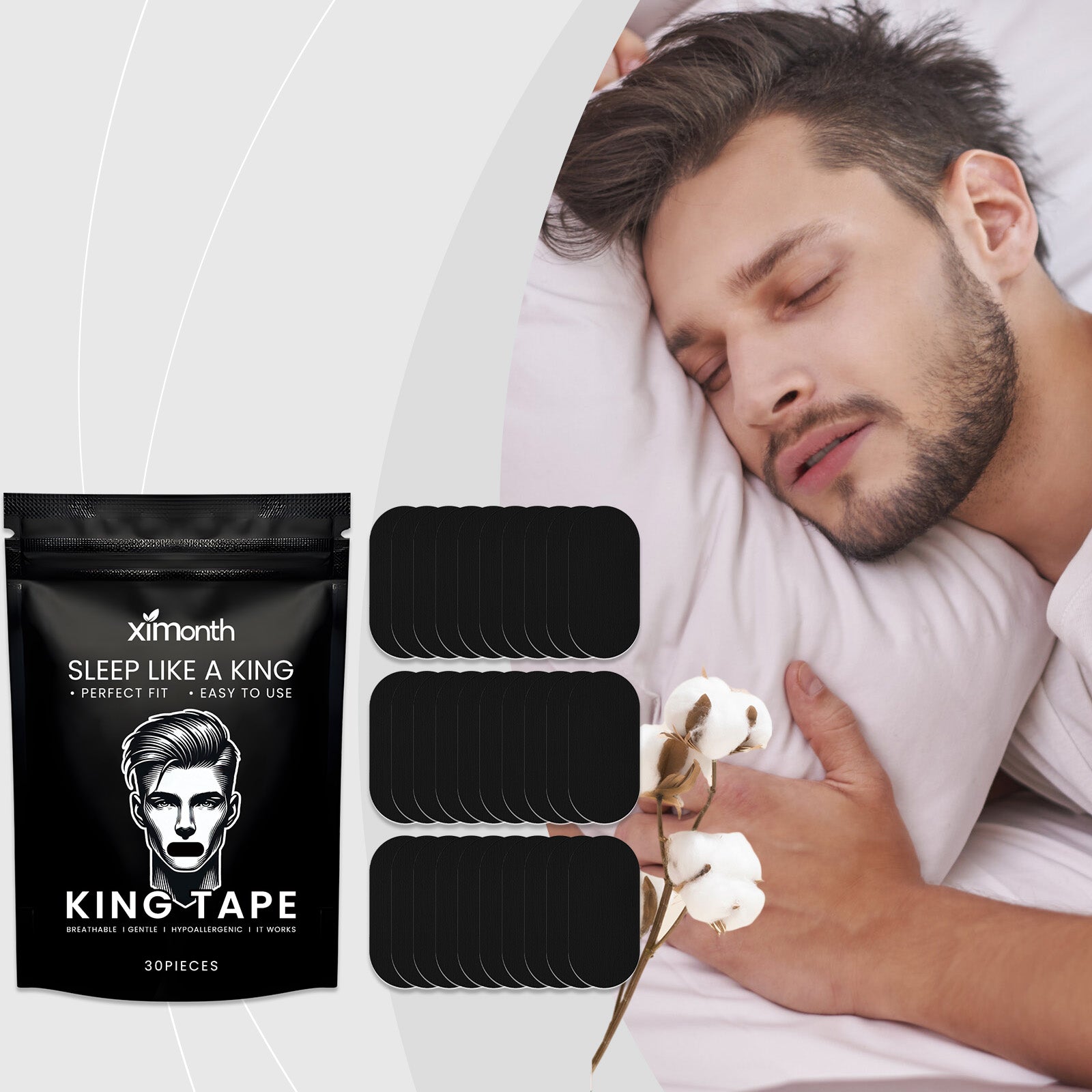 Anti-Snoring Sleep Tape Comfortable Breathable Mouth Strip Stop Snoring