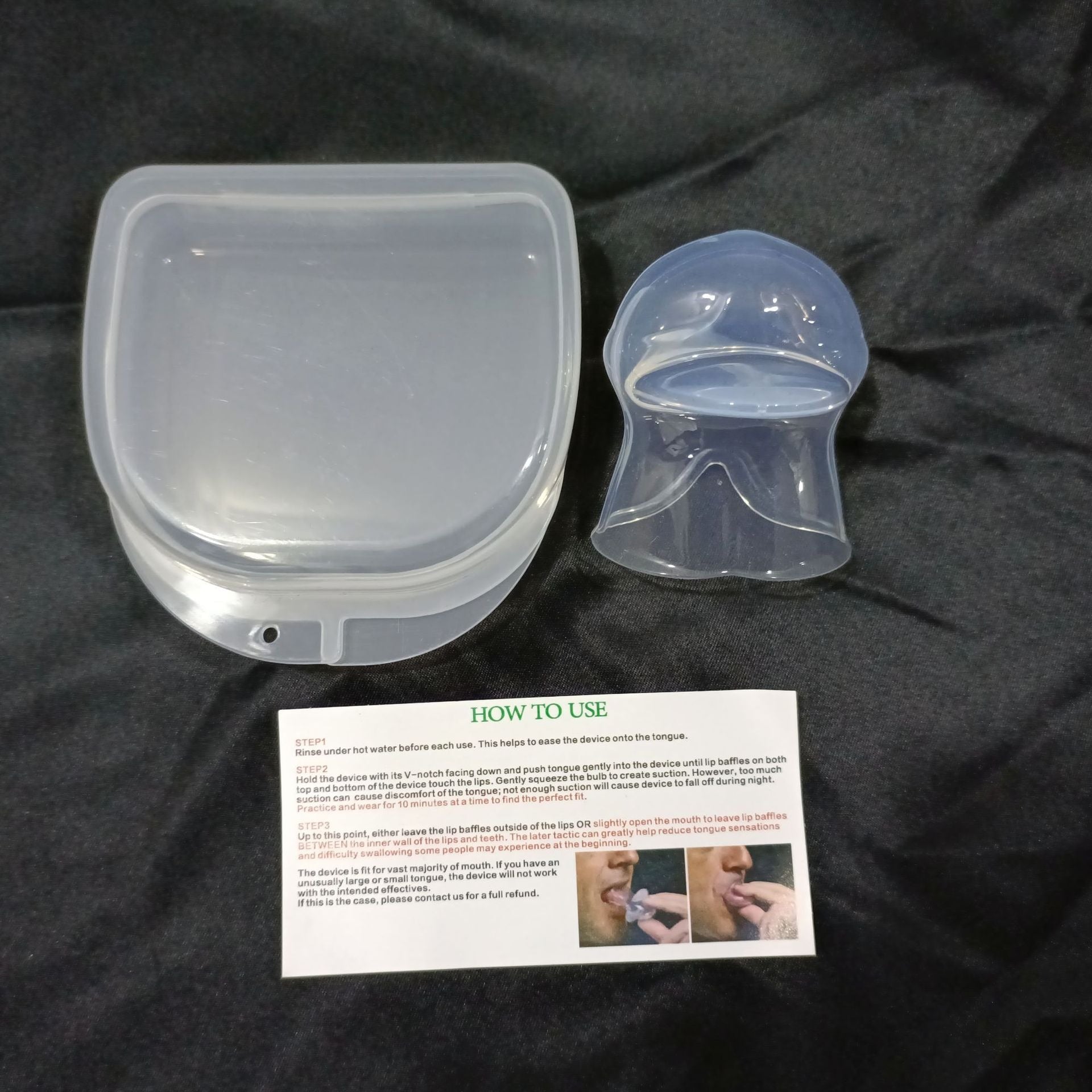 Anti-Snoring Tongue Sleeve Silicone Device Sleep Respirator Apparatus