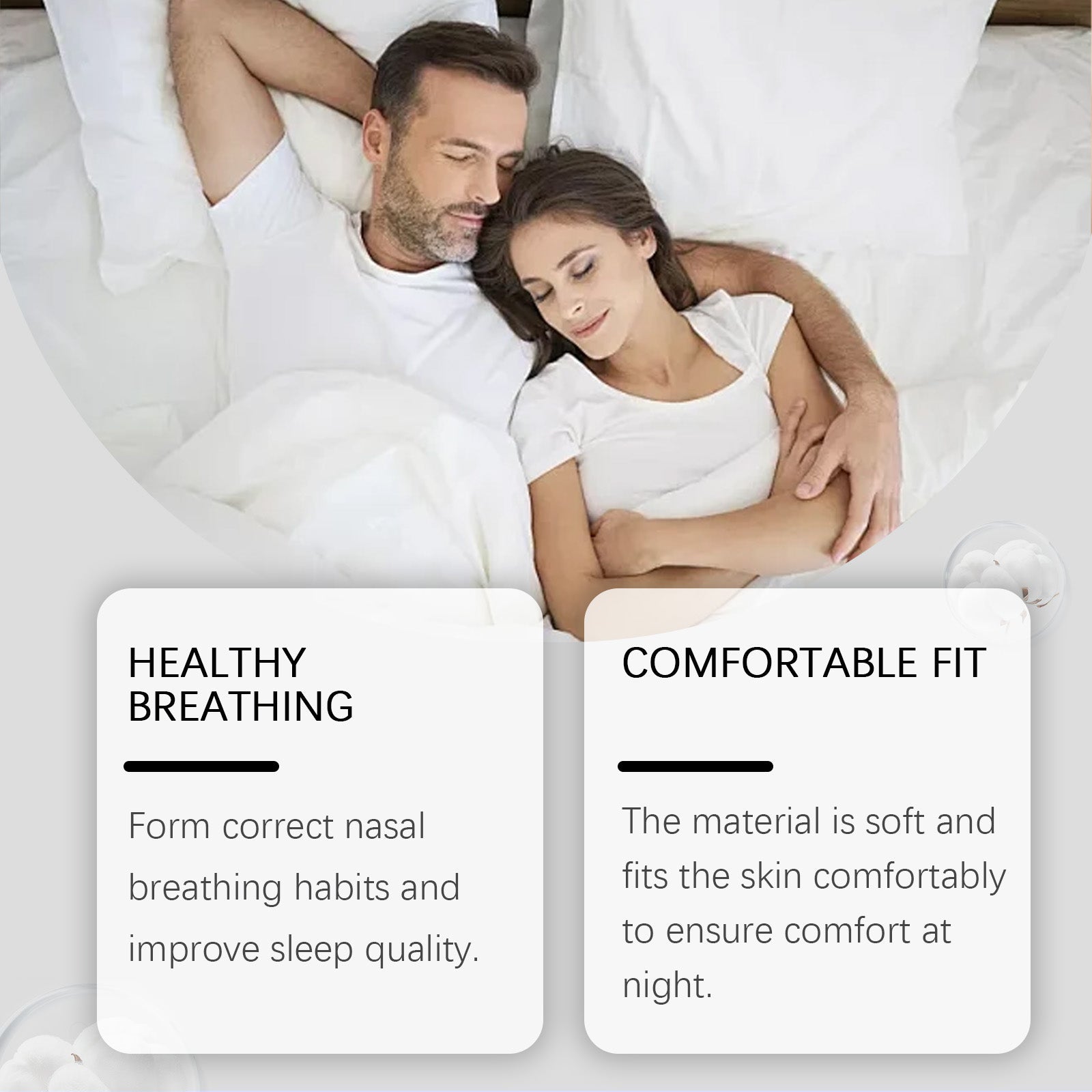 Anti-Snoring Sleep Tape Comfortable Breathable Mouth Strip Stop Snoring