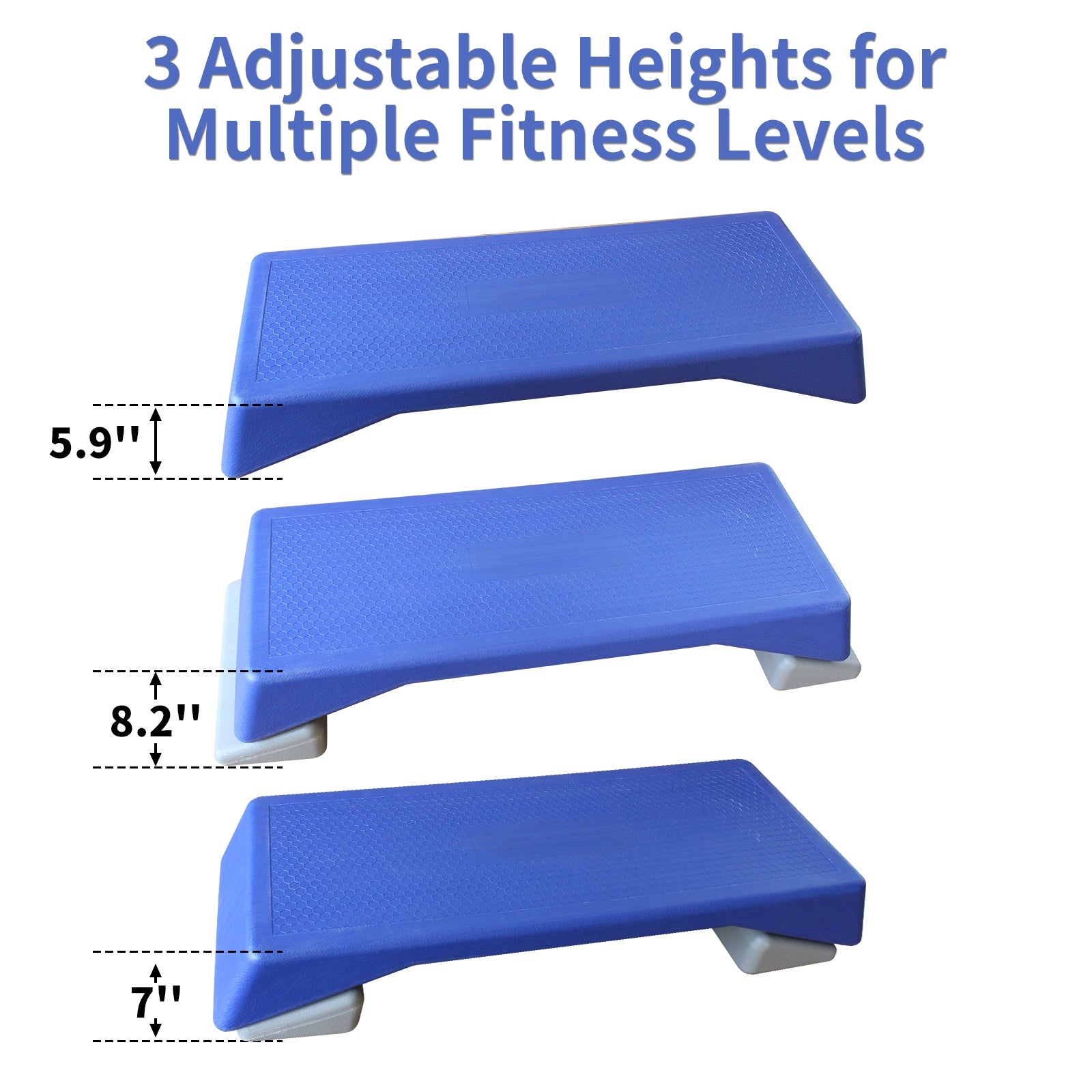 Adjustable Blue Aerobics Step Platform Trainer
