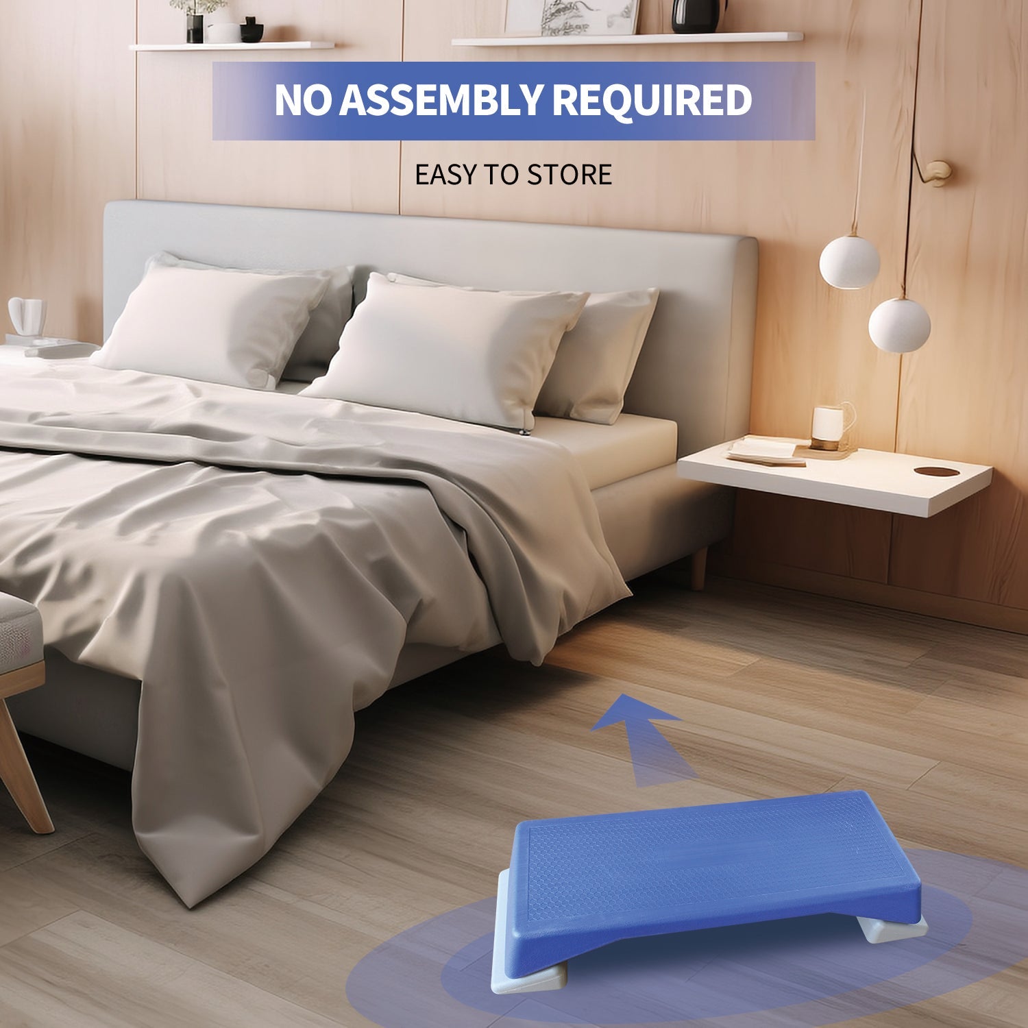 Adjustable Blue Aerobics Step Platform Trainer