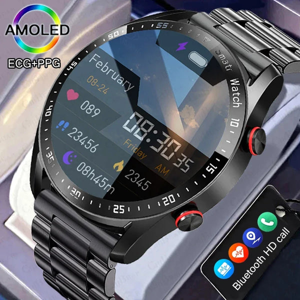 2024 Bluetooth Smart Watch Men ECG PPG Heart Rate Tracker