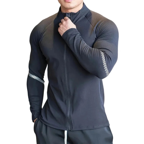 Men’s Compression Sports Jacket Gym Running Quick-Dry Fitness Top