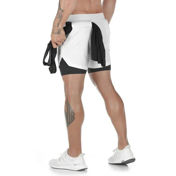 Camo 2-in-1 Quick-Dry Men’s Running Gym Shorts