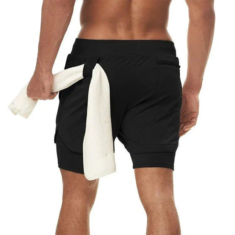 Camo 2-in-1 Quick-Dry Men’s Running Gym Shorts